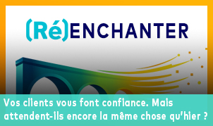Visuel avec le texte (RE)APPROPRIER sur fond jaune et vert avec une arche stylisée