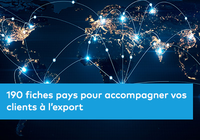 190 fiches pays pour accompagner vos clients à l’export 